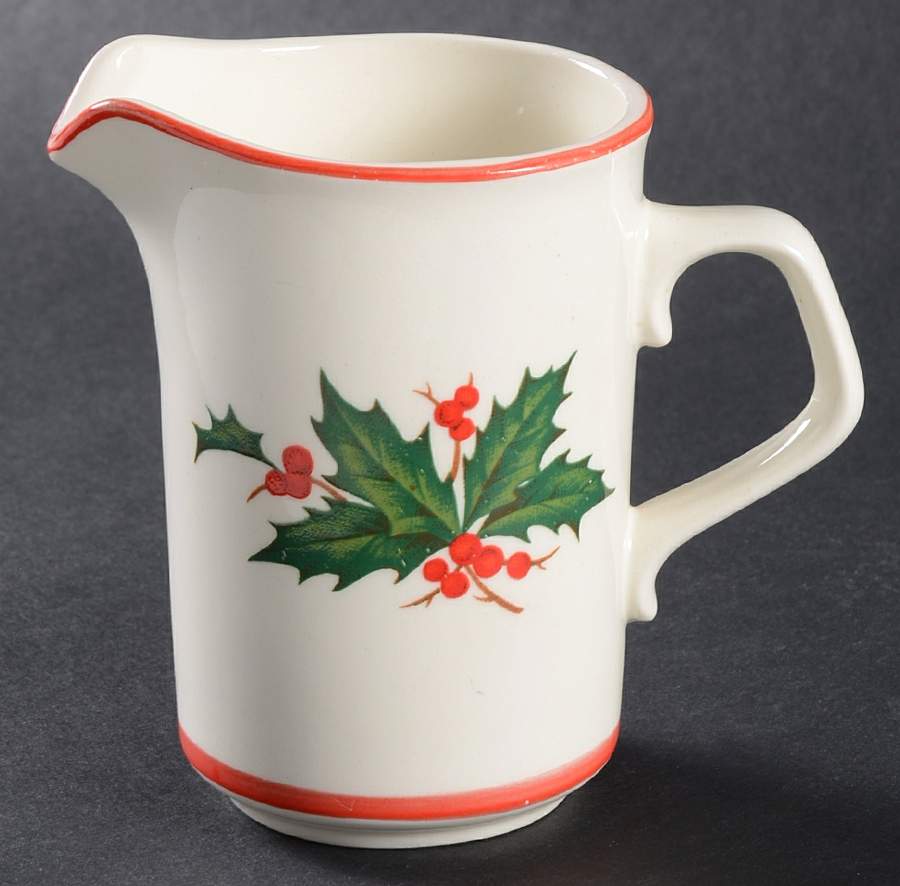 Holiday Wreath (3-8" Rim) Creamer by Taylor, Smith & Taylor (Ts&T)-1