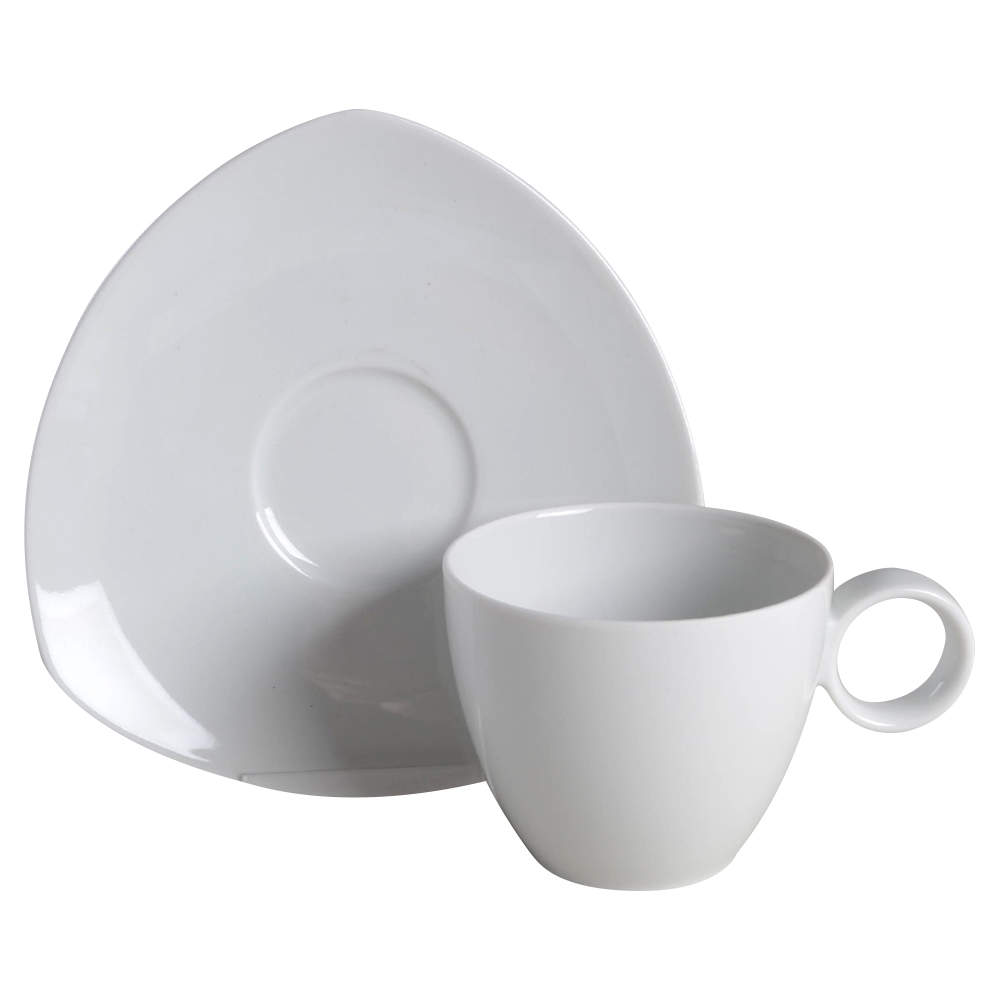 Vario White Flat Cup & Saucer Set by Thomas-1