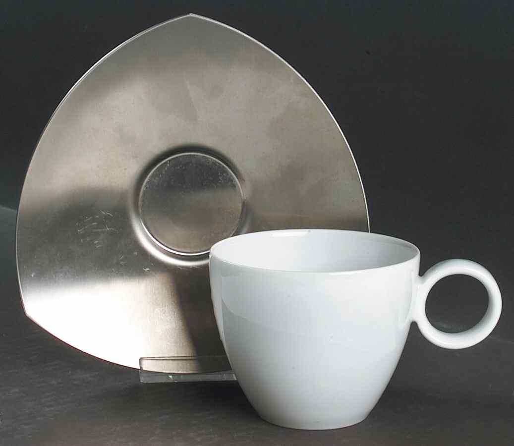 Vario White Flat Cup & Saucer Set by Thomas-1