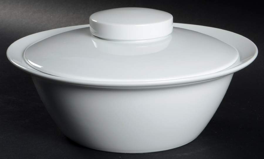 Vario White Round Covered Vegetable by Thomas-1