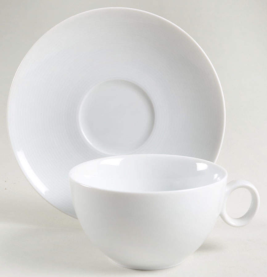Loft White Oversized Cup & Saucer Set by Thomas-1