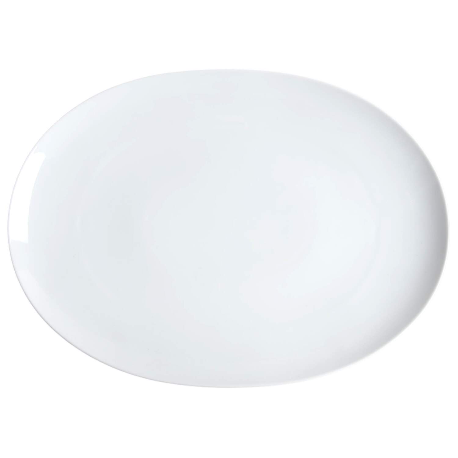 Loft White 16" Oval Serving Platter by Thomas-1