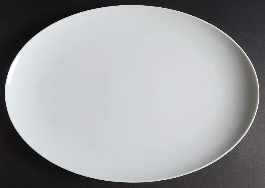 Loft White 15" Oval Serving Platter by Thomas-1
