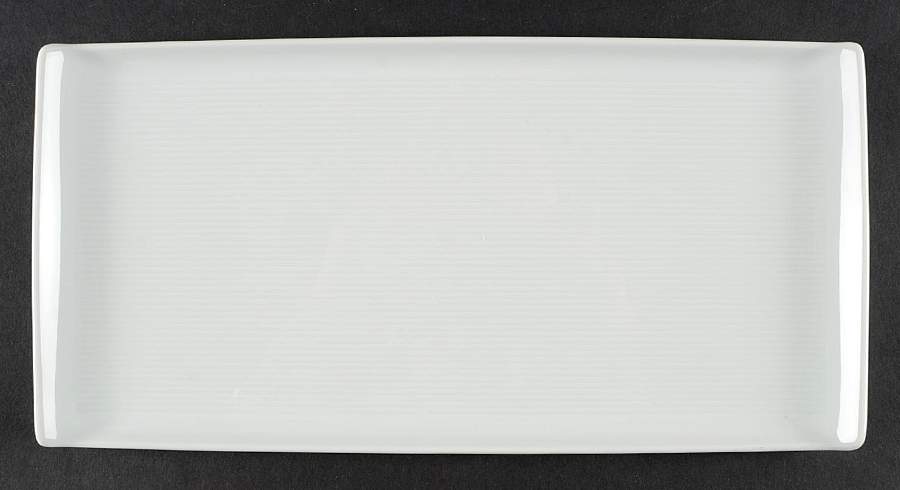Loft White 12" Rectangular Serving Platter by Thomas-1