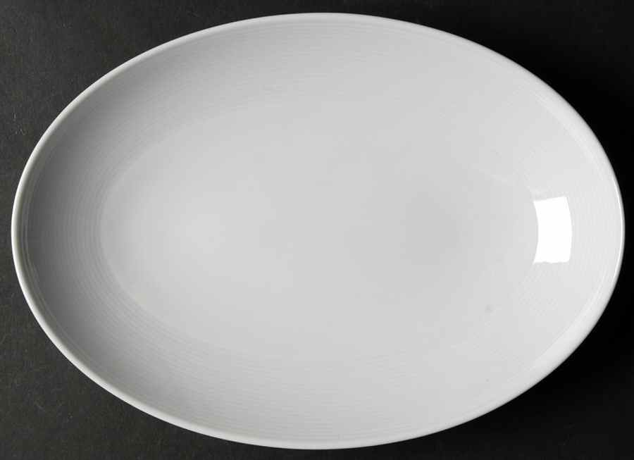 Loft White 10" Oval Serving Platter by Thomas-1