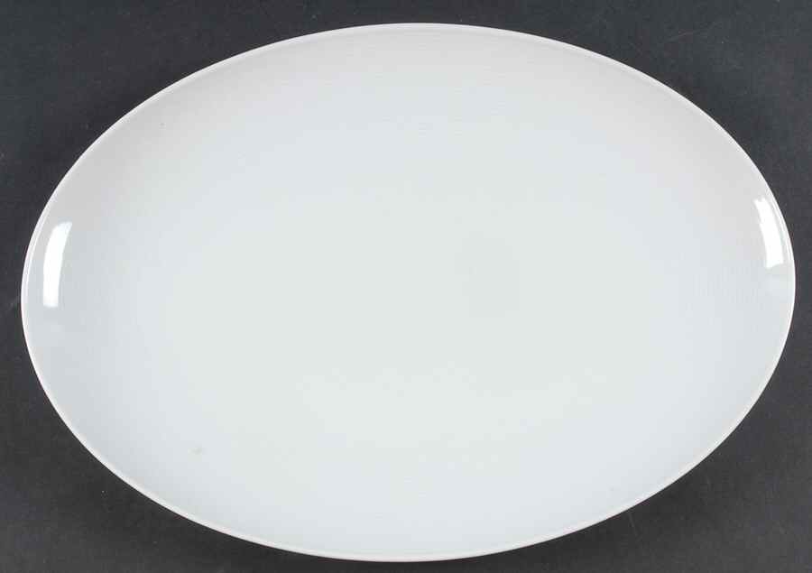 Loft White 13" Oval Serving Platter by Thomas-1