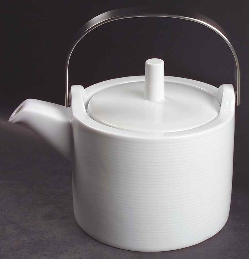 Loft White Tea/Coffee Pot & Lid by Thomas-1