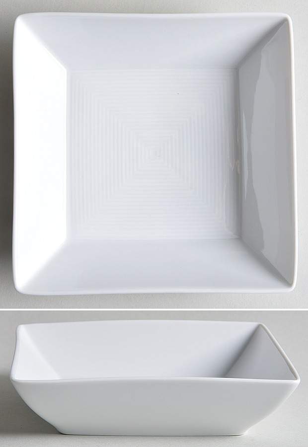 Loft White Square Fruit/Dessert (Sauce) Bowl by Thomas-1