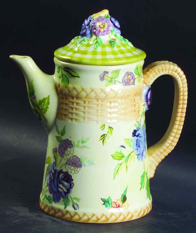 Cottage Rose Teapot & Lid by Tracy Porter-1
