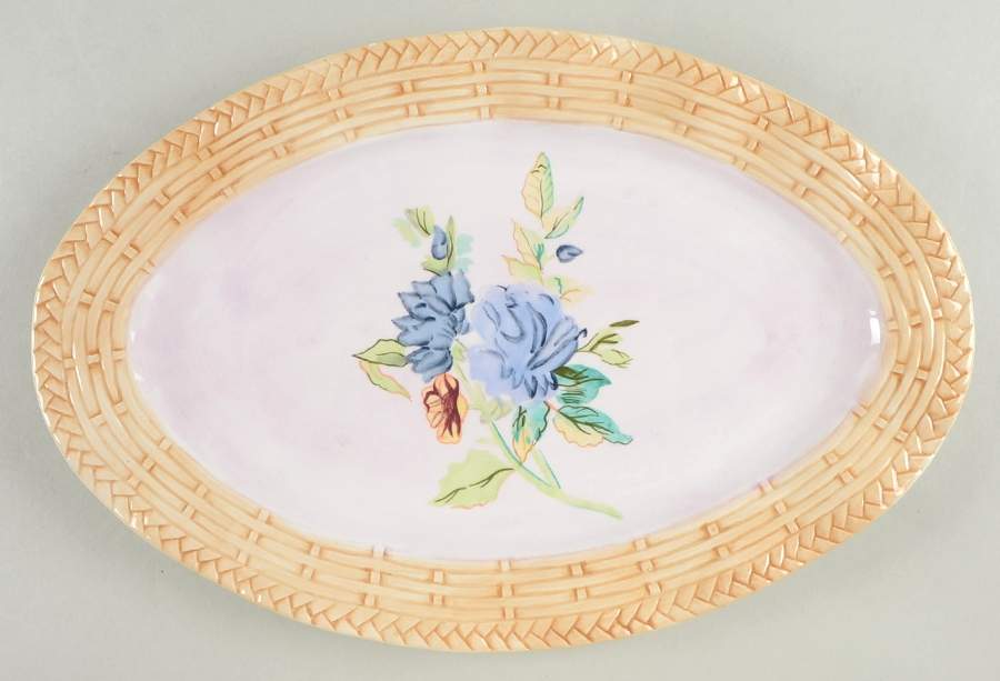 Cottage Rose 13" Oval Serving Platter by Tracy Porter-1