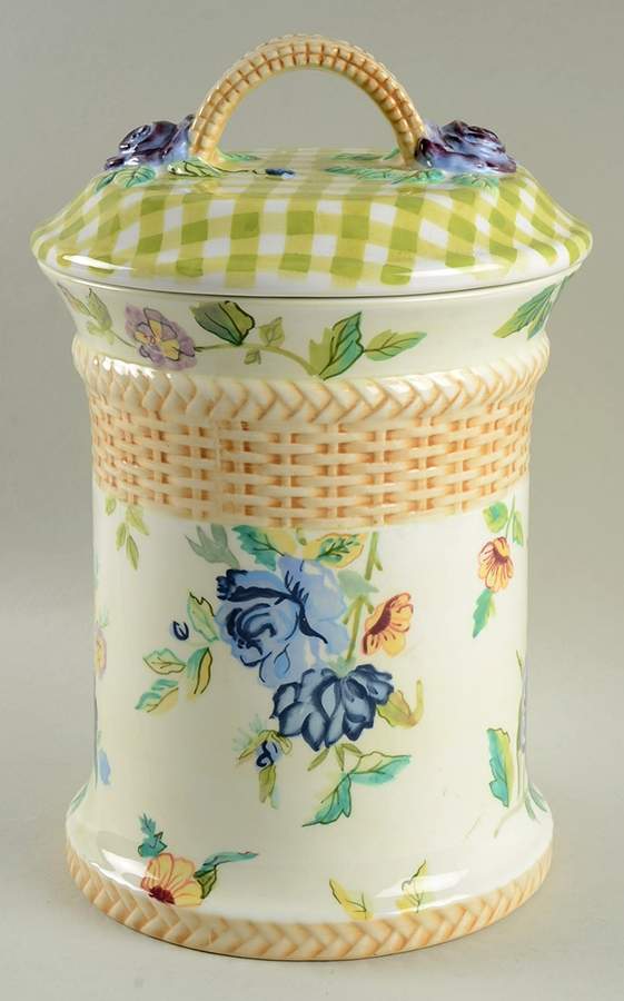 Cottage Rose Large Canister & Lid by Tracy Porter-1
