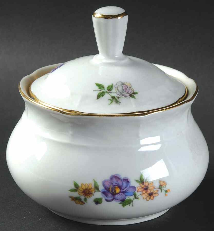 Bouquet Sugar Bowl & Lid by Thun-1