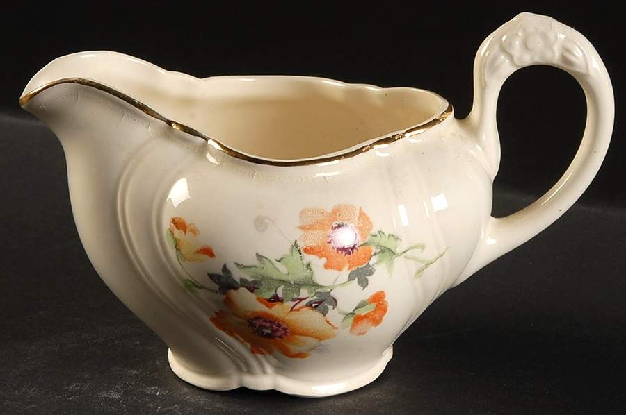 Wild Poppy (Vogue, Swirl) Creamer by Taylor, Smith & Taylor (Ts&T)-1