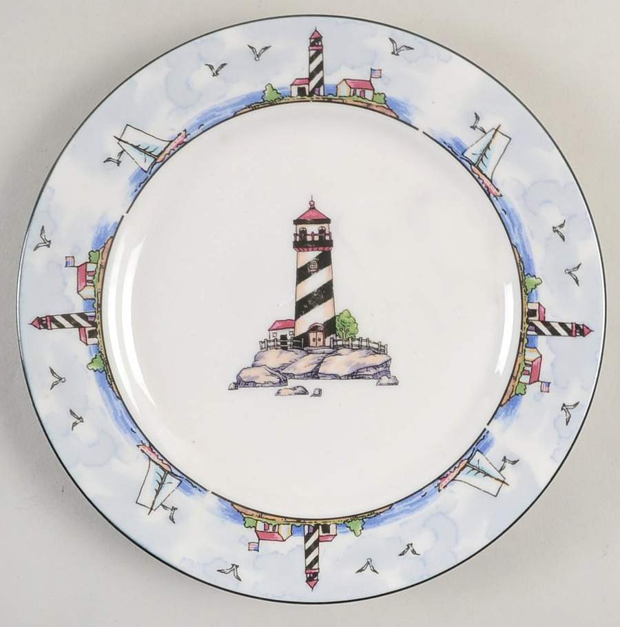 Coastal Lighthouse Salad Plate by Totally Today-1