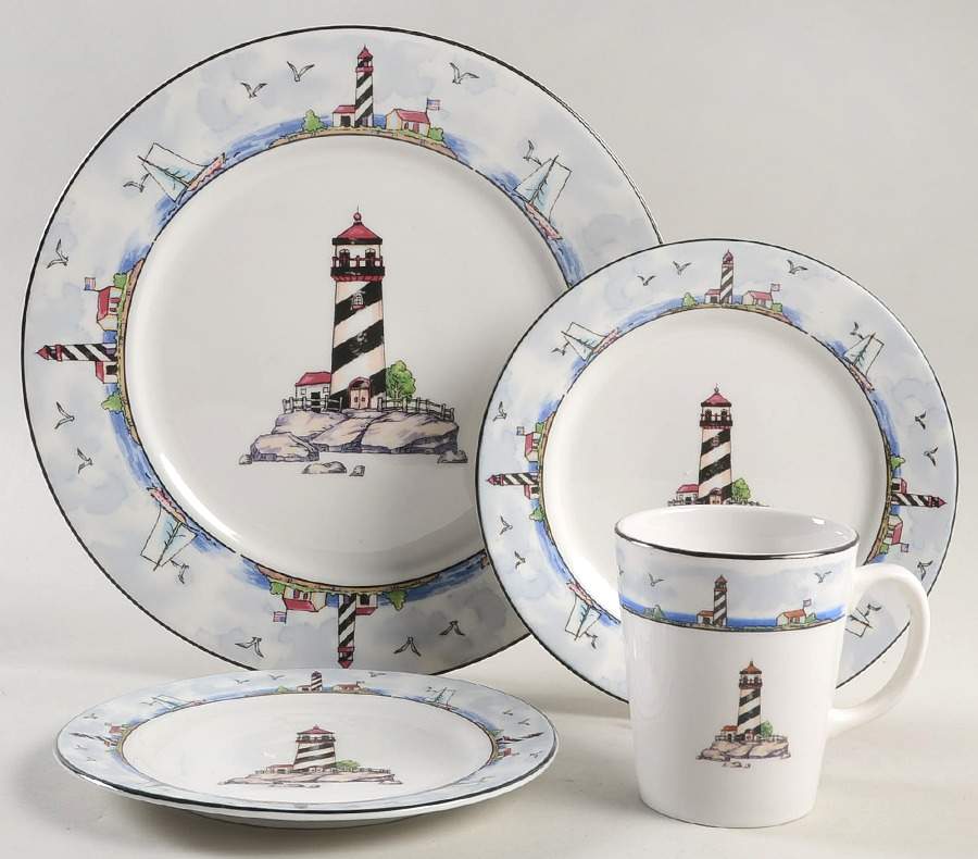 Coastal Lighthouse 4 Piece Place Setting by Totally Today-1
