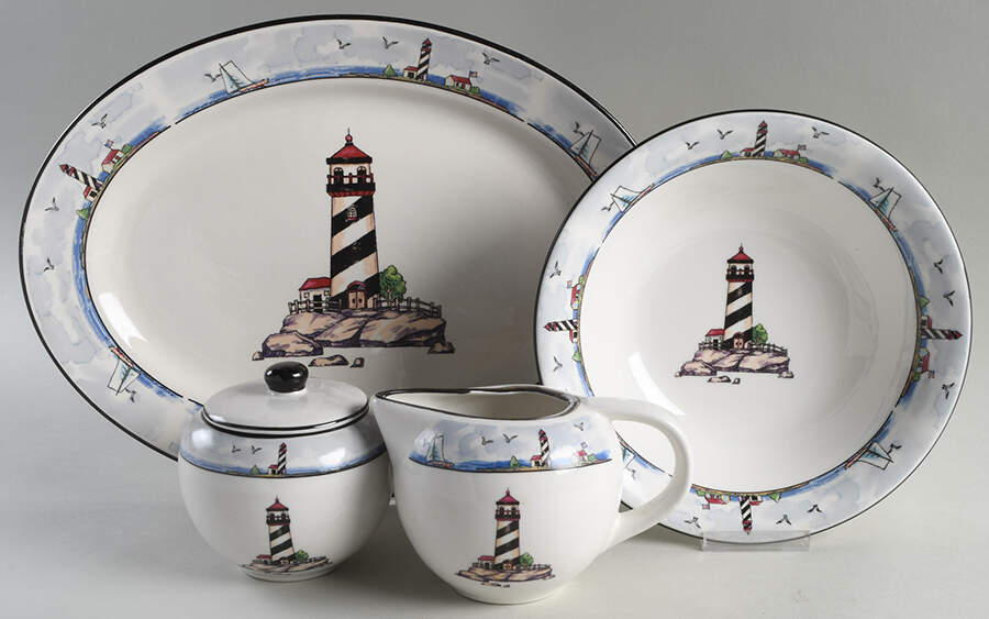 Coastal Lighthouse 5 Piece Hostess Set by Totally Today-1