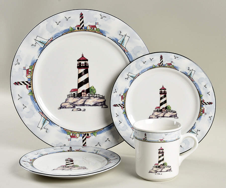 Coastal Lighthouse 32  Piece Estate Set by Totally Today-1