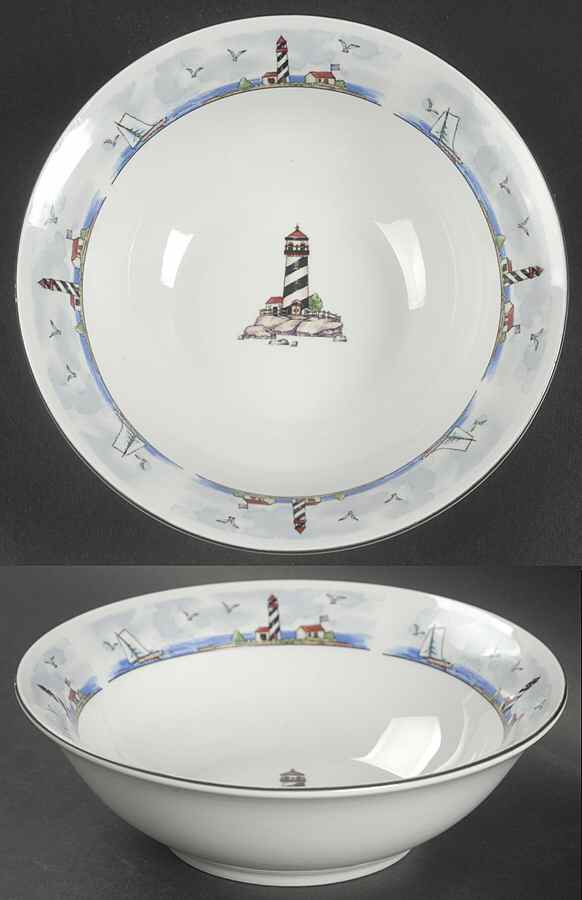 Coastal Lighthouse Coupe Cereal Bowl by Totally Today-1