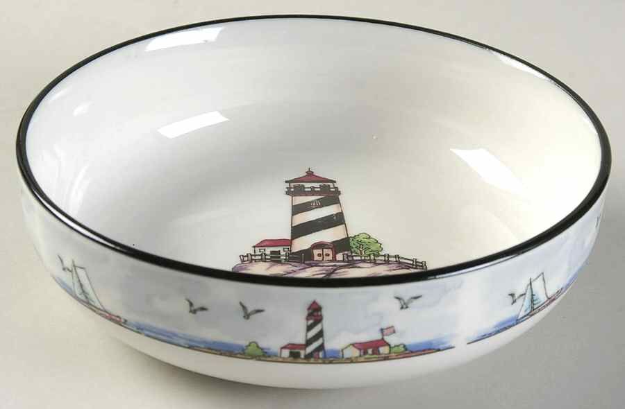 Coastal Lighthouse Coupe Cereal Bowl by Totally Today-1