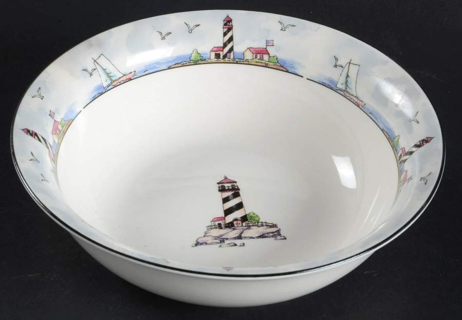 Coastal Lighthouse Soup/Cereal Bowl by Totally Today-1