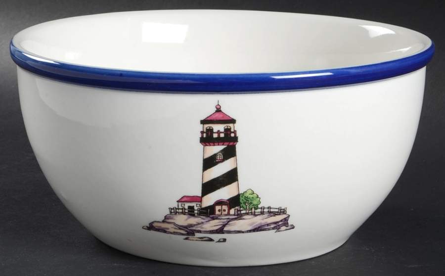 Coastal Lighthouse 8" Mixing Bowl by Totally Today-1