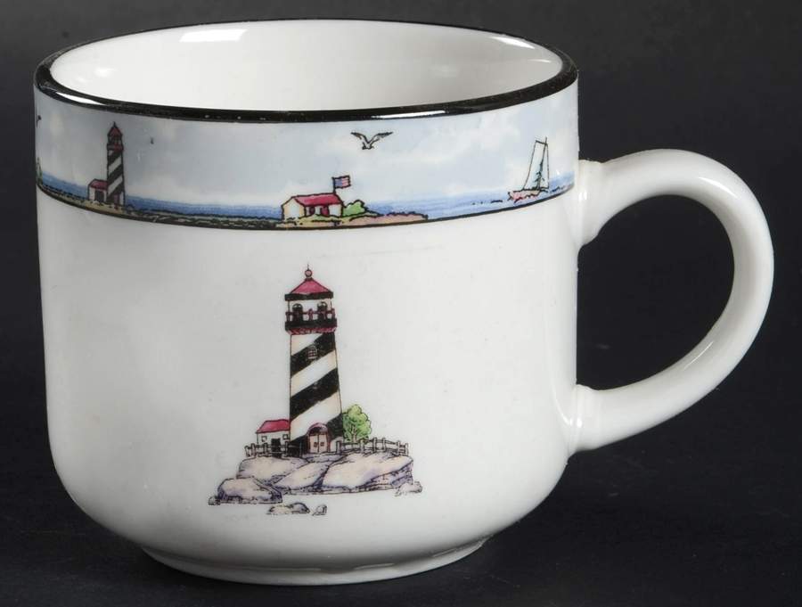 Coastal Lighthouse Flat Cup by Totally Today-1