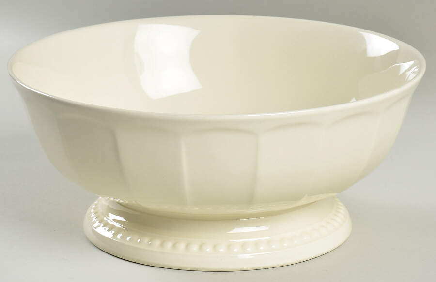 Venice White (Off White) 8" Round Vegetable Bowl by Ten Strawberry Street-1
