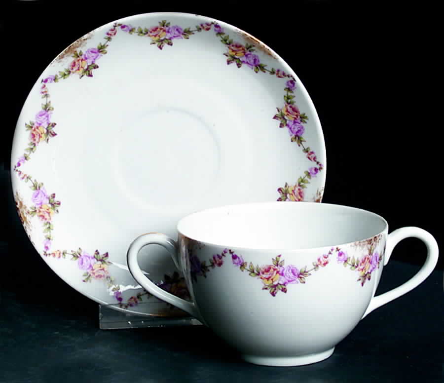 TRV355 Footed Bouillon Cup & Saucer by Tressemanes & Vogt-1