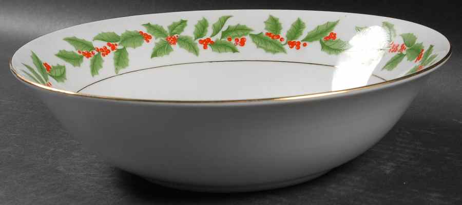 Holly (Verge) 9" Round Vegetable Bowl by Tienshan-1