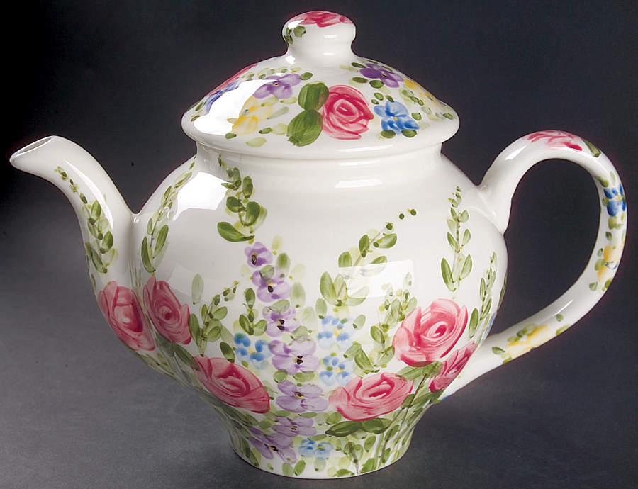 English Garden Teapot & Lid by Tabletops Unlimited-1