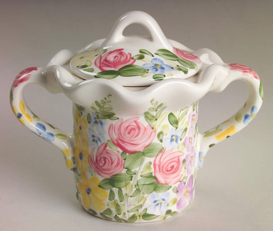 English Garden Sugar Bowl & Lid by Tabletops Unlimited-1