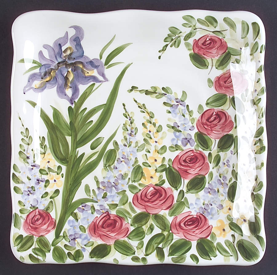 English Garden Square Salad Plate by Tabletops Unlimited-1