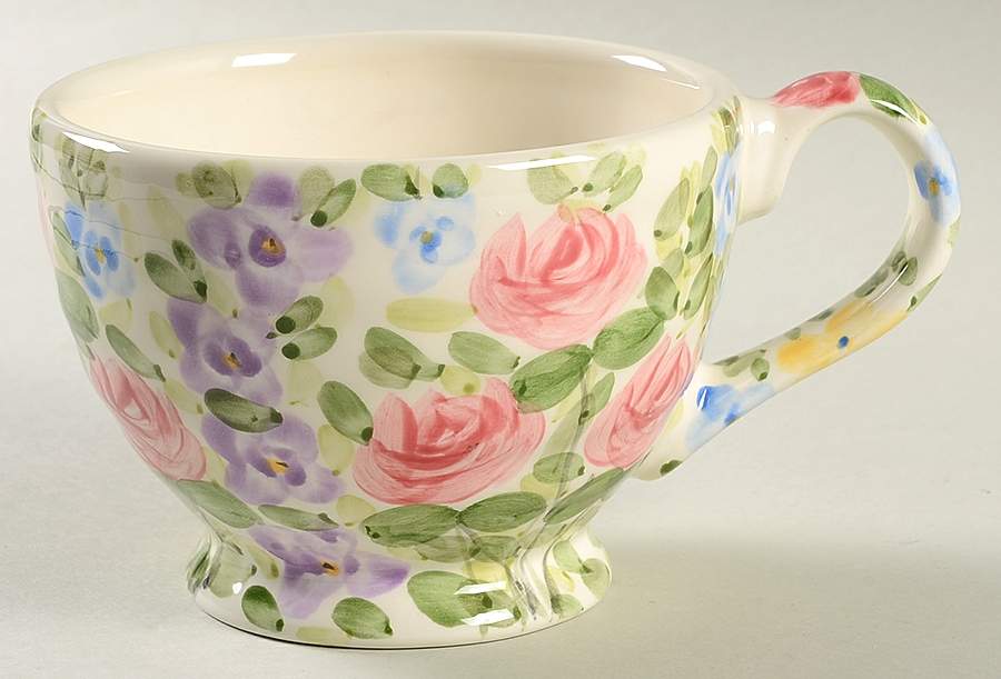 English Garden Cup for Individual Teapot & Lid with Cup by Tabletops Unlimited-1