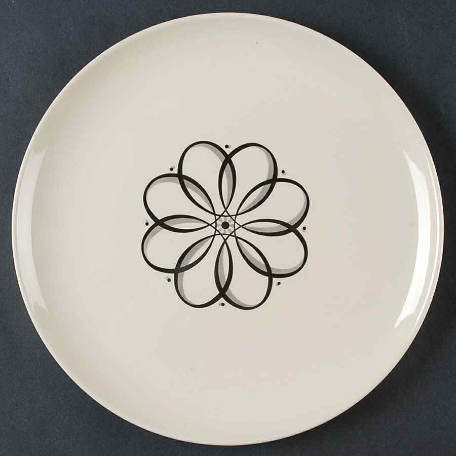 Spencerian Scroll Dinner Plate by Taylor, Smith & Taylor (Ts&T)-1