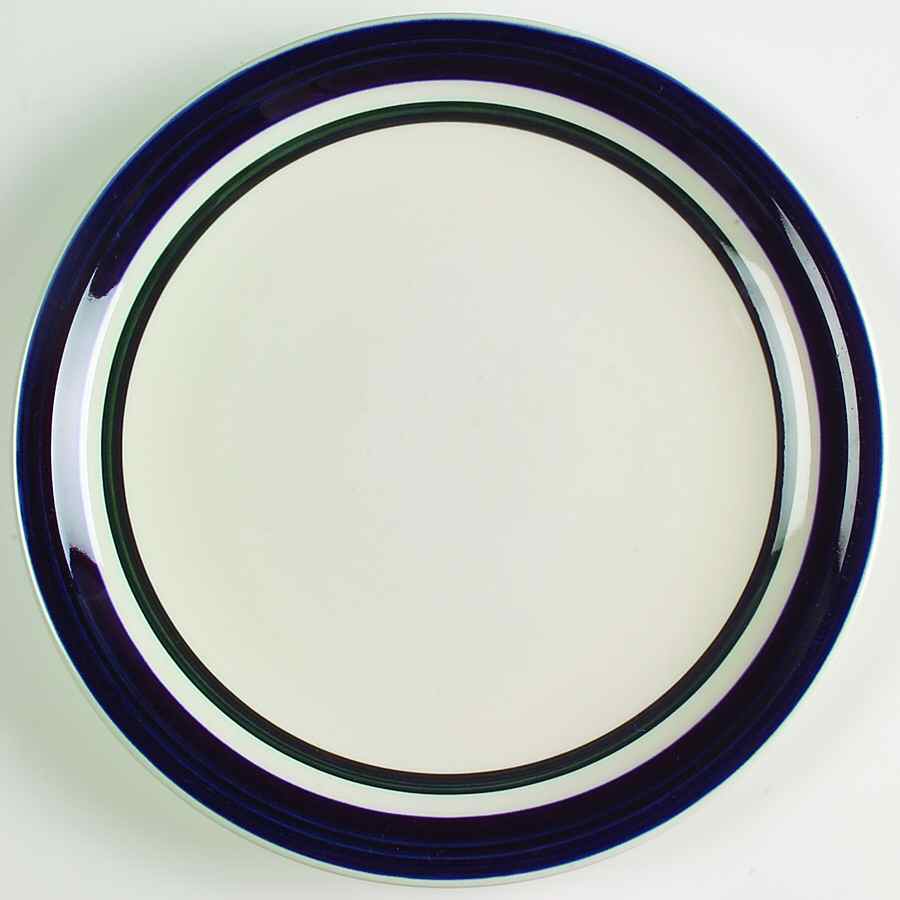Kitchen Basics Cobalt Green (Wide Band) Dinner Plate by Tienshan-1