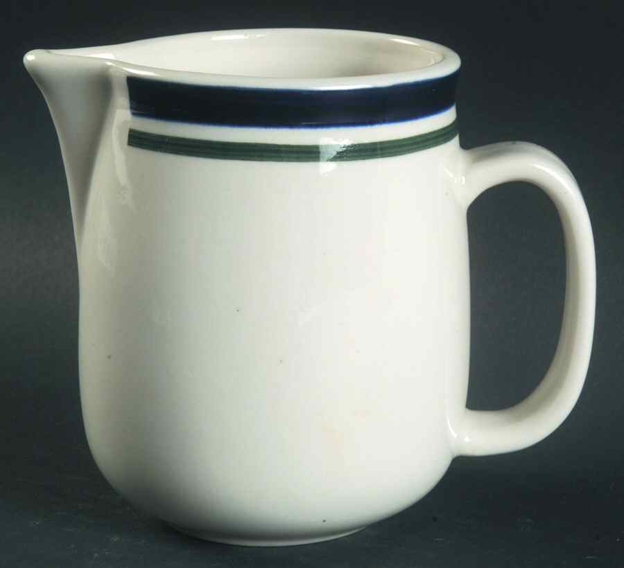Kitchen Basics Cobalt Green (Wide Band) Creamer by Tienshan-1