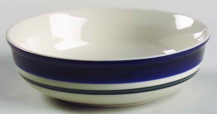 Kitchen Basics Cobalt Green (Wide Band) Soup/Cereal Bowl by Tienshan-1