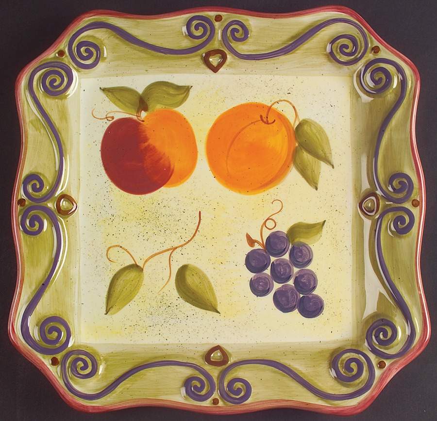 Medici Square Dinner Plate by Tabletops Unlimited-1
