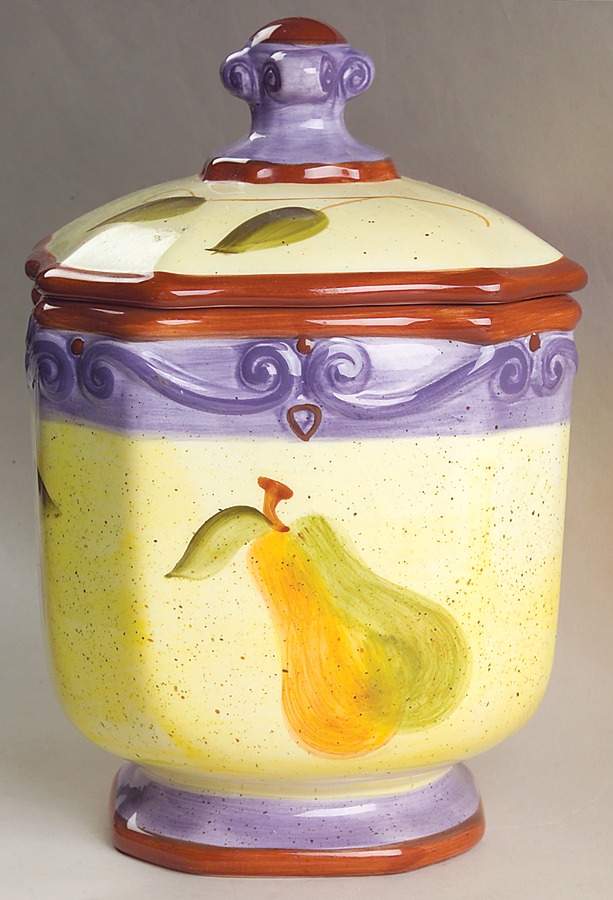 Medici Large Canister & Lid by Tabletops Unlimited-1
