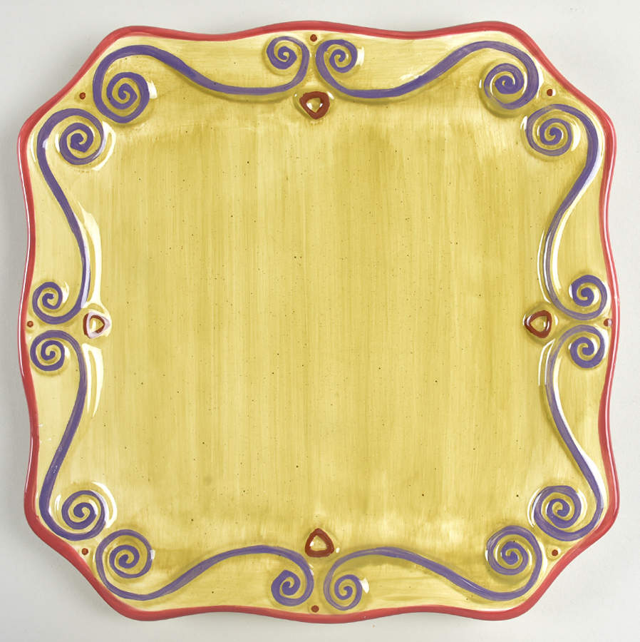 Medici Square Dinner Plate by Tabletops Unlimited-1