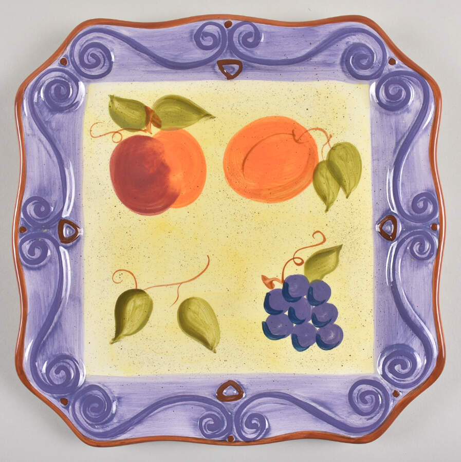 Medici Square Dinner Plate by Tabletops Unlimited-1