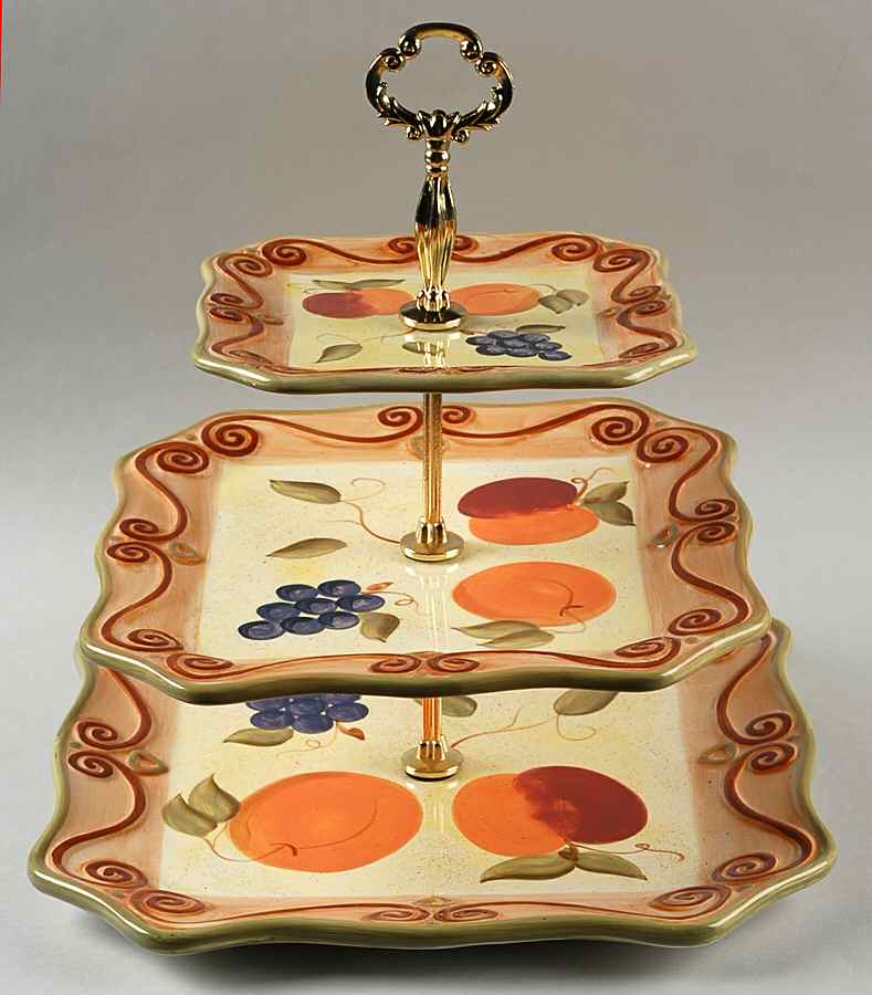 Medici 3 Tier Serving Tray (DESM4,DPSM4,SEPM7) by Tabletops Unlimited-1