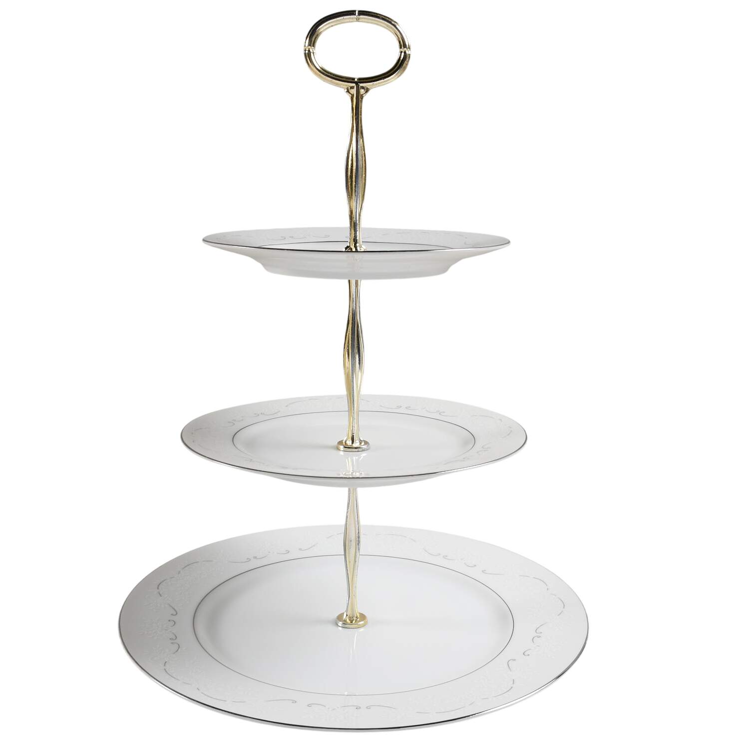 Riviera 13 7/8"-14 1/4" 3-Tiered Serving Tray(DP,SP,BB) HC by Towne-1
