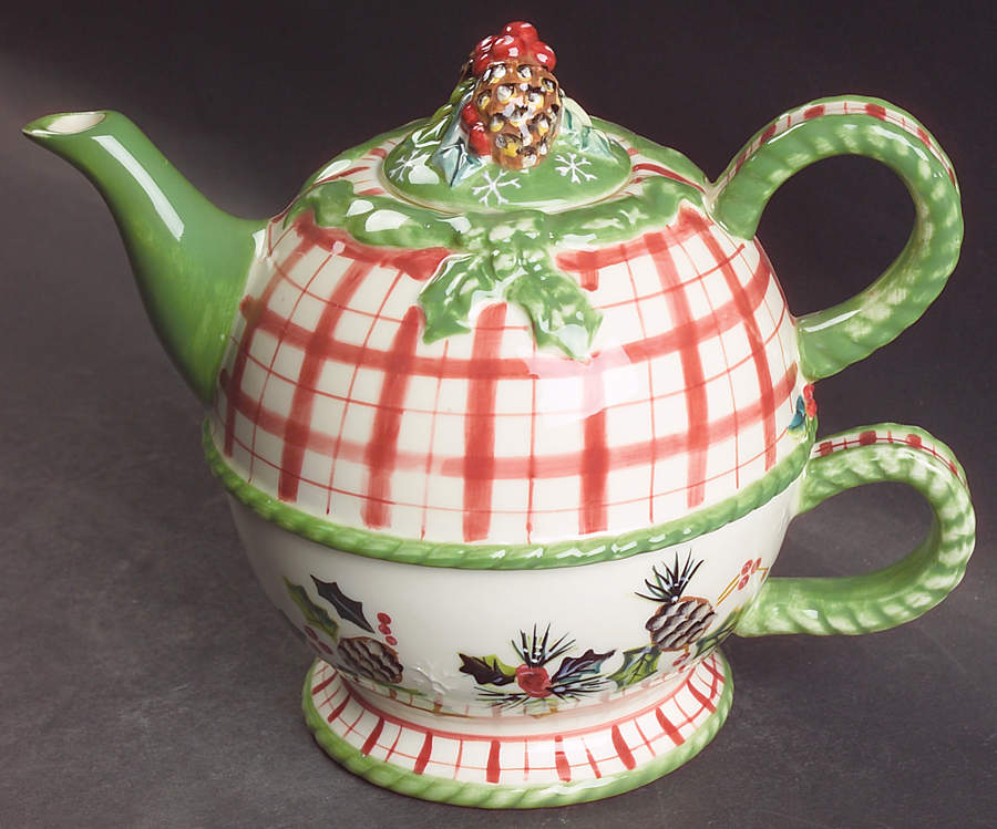 Winterland Individual Teapot & Lid with Cup by Tracy Porter-1