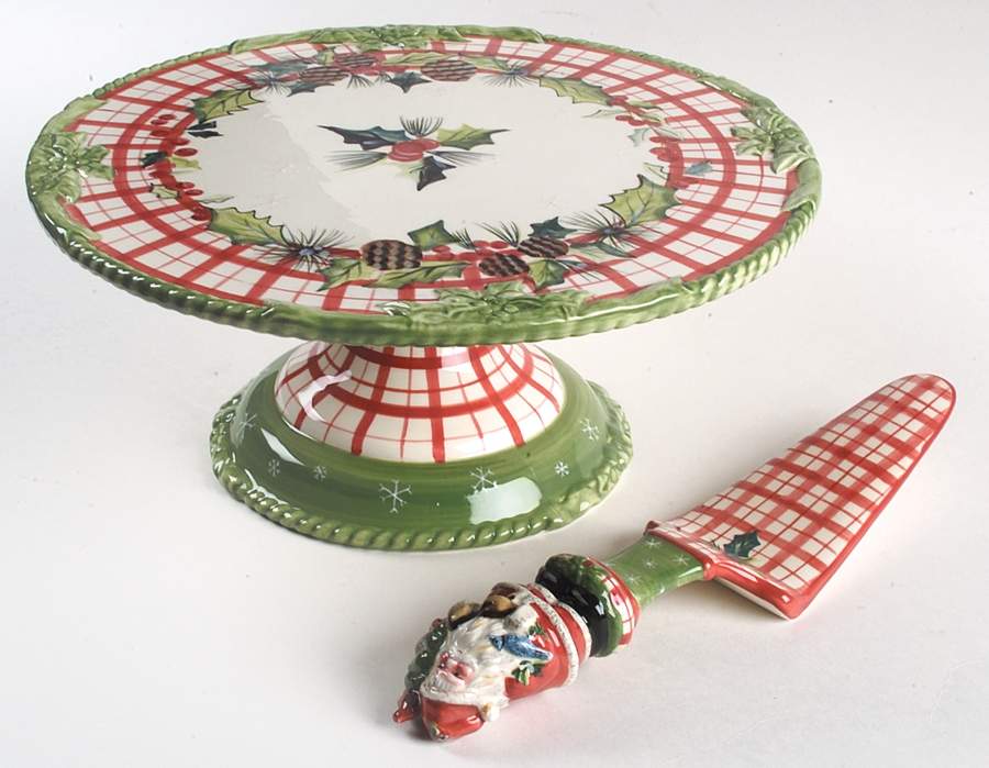 Winterland Cake Plate and Server (Boxed Set) by Tracy Porter-1