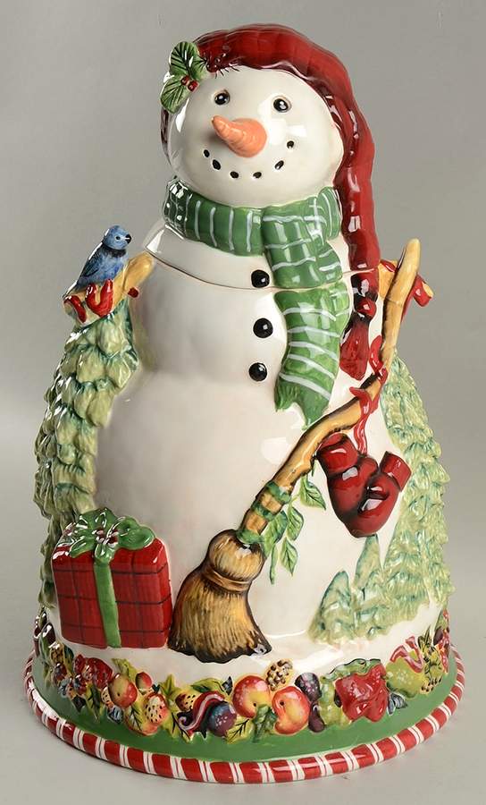 Winterland Figural Cookie Jar & Lid by Tracy Porter-1