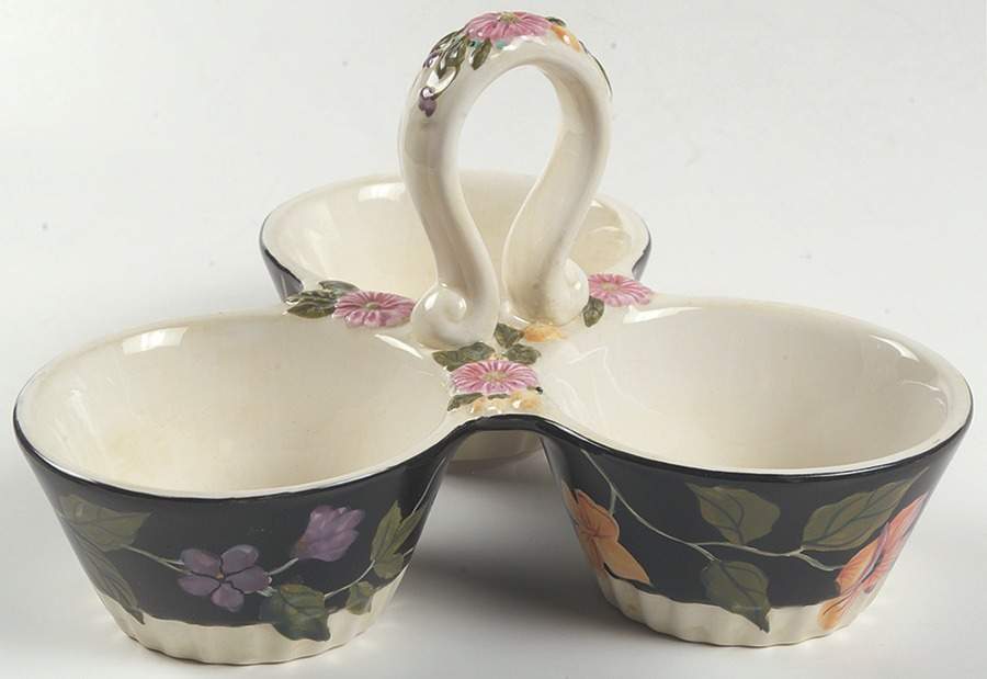Jardiniere Triple Cavity Server with Center Handle by Tracy Porter-1