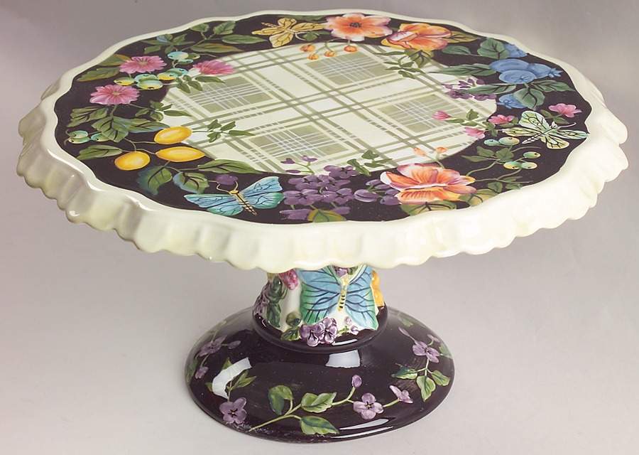 Jardiniere 12" Diameter Pedestal Cake Stand by Tracy Porter-1