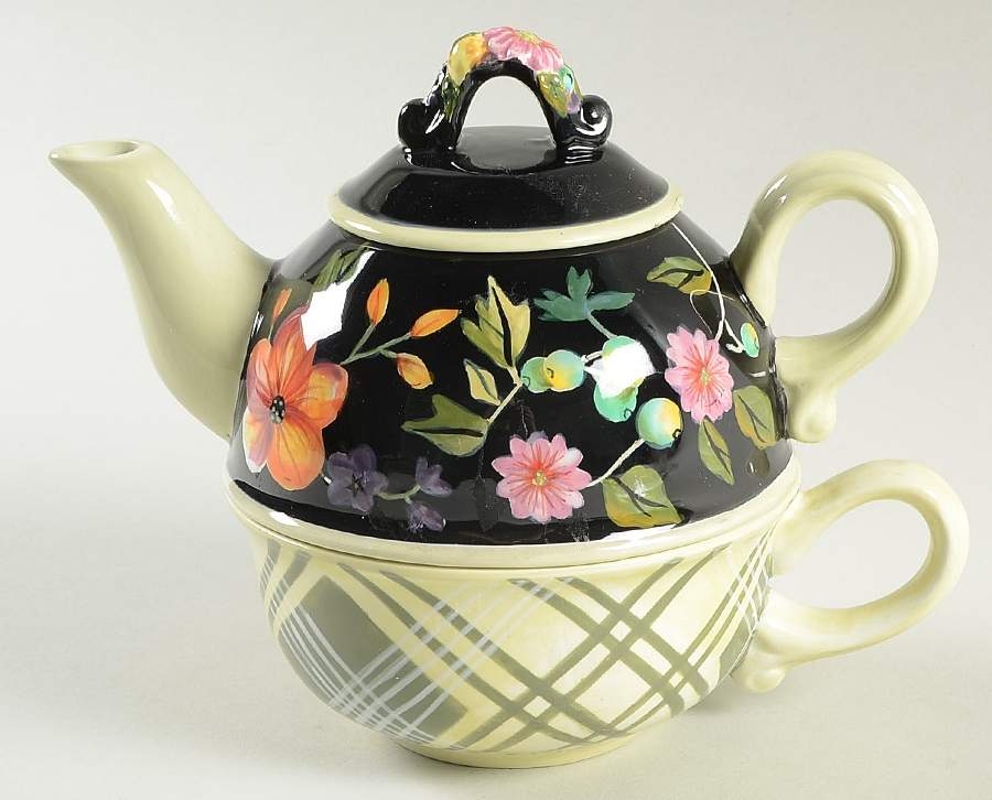 Jardiniere Individual Teapot & Lid with Cup by Tracy Porter-1