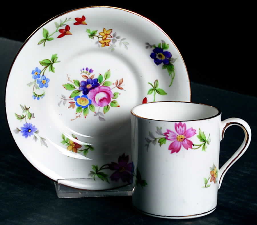 Bouquet (Smooth) Flat Demitasse Cup & Saucer Set by Tuscan - Royal Tuscan-1